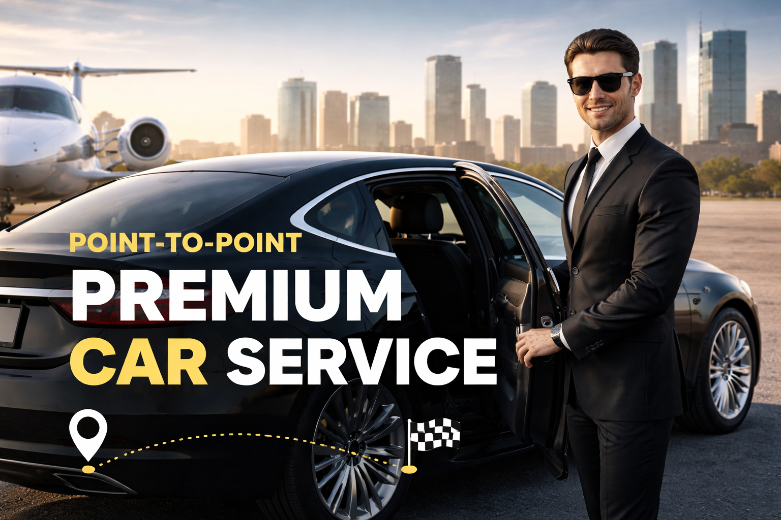 Point-to-point luxury black car service
