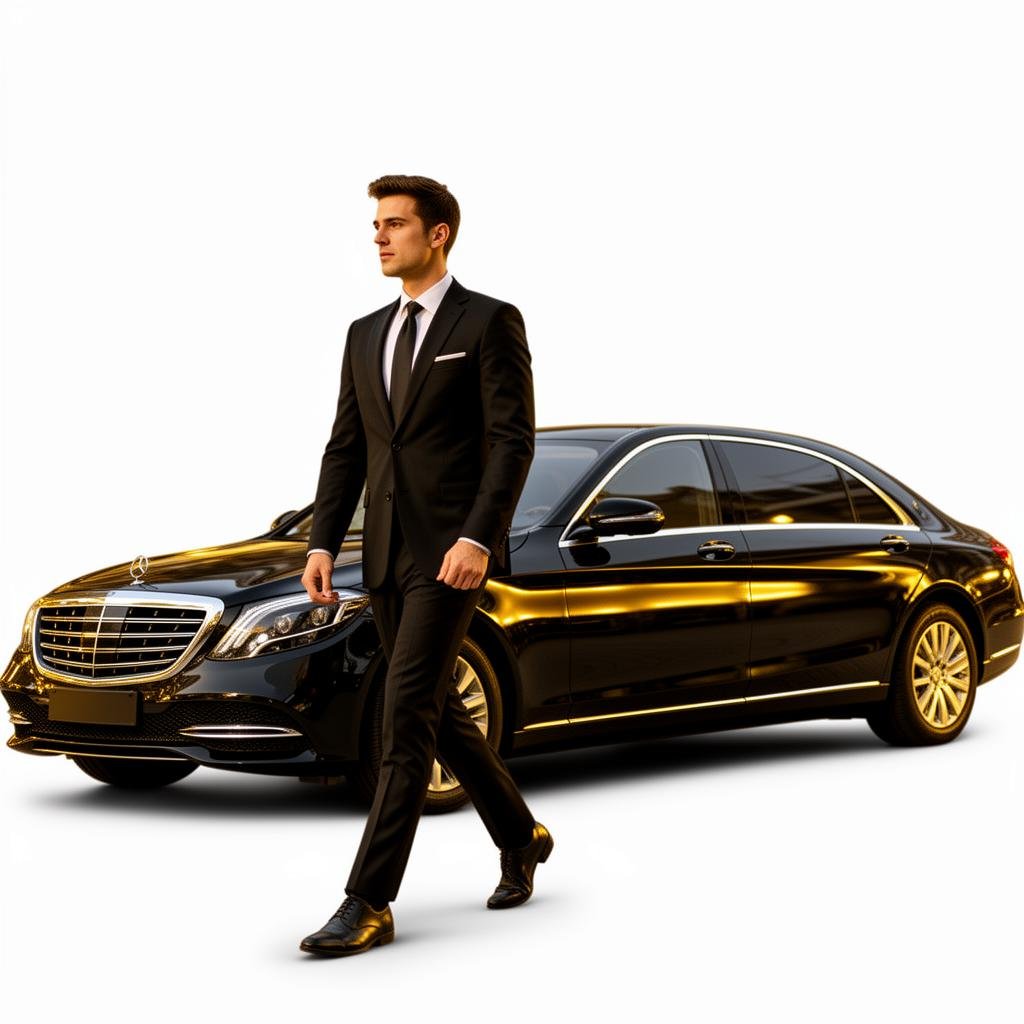 Meet and greet chauffeur at baggage claim helping with luggage